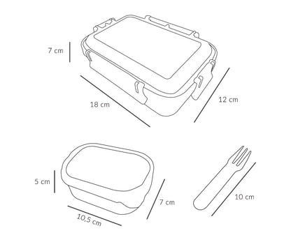 Boîte à Déjeuner Bento Nature Géométrique