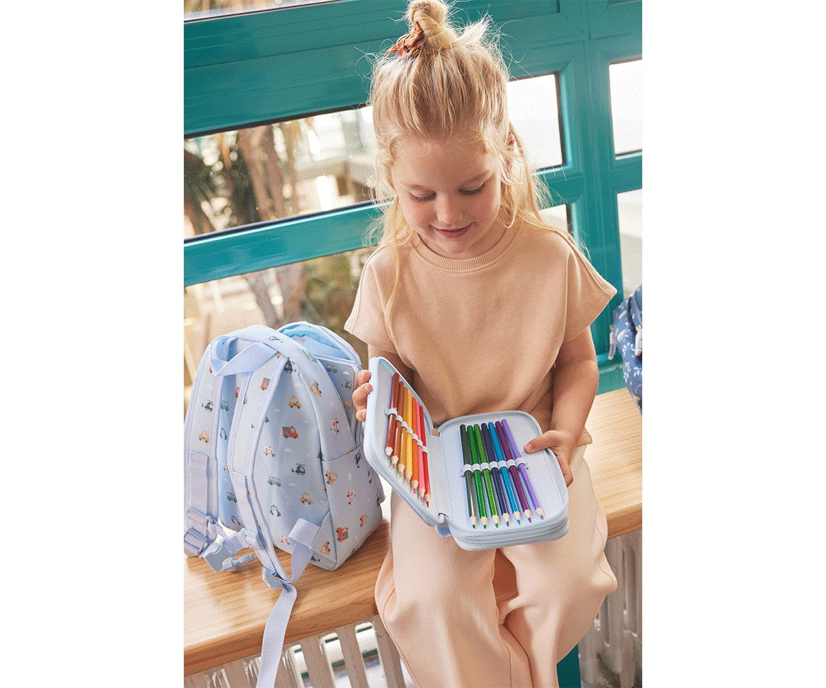 Trousse à Crayons Double Compartiment Voitures