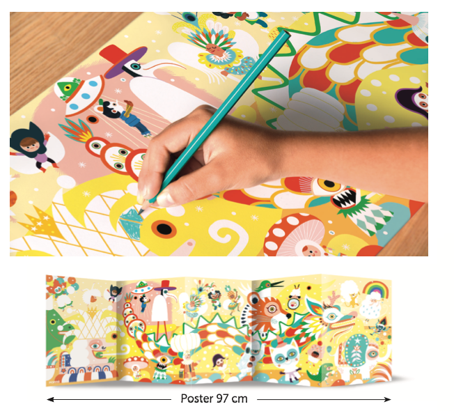 Panorama para colorir do Carnaval