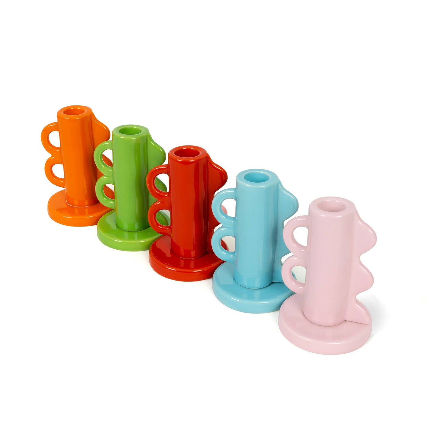 Bougeoir Vintage Rose à Double Anse Helio Ferretti Vue 2