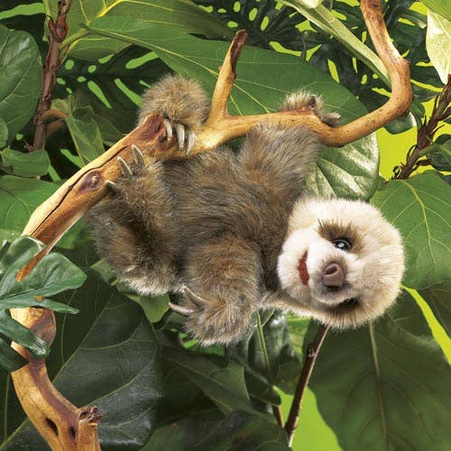 Marionnette à main Bébé paresseux 2927/ Baby Sloth Folkmanis réaliste