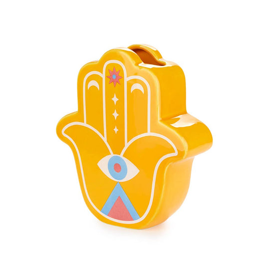 Vaso, Lucky Hand, giallo, ceramica