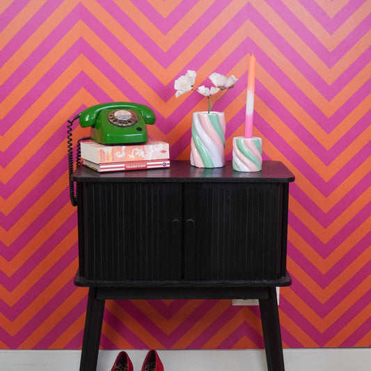 Jarrón de malvavisco - Rosa/Menta/Lila