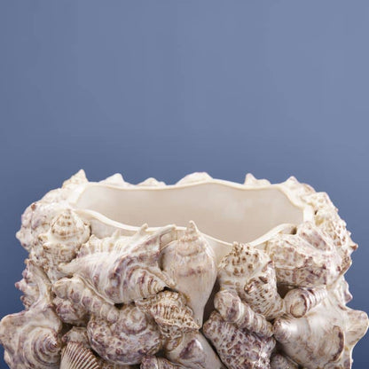 Vase Coquillages, Grès Naturel L