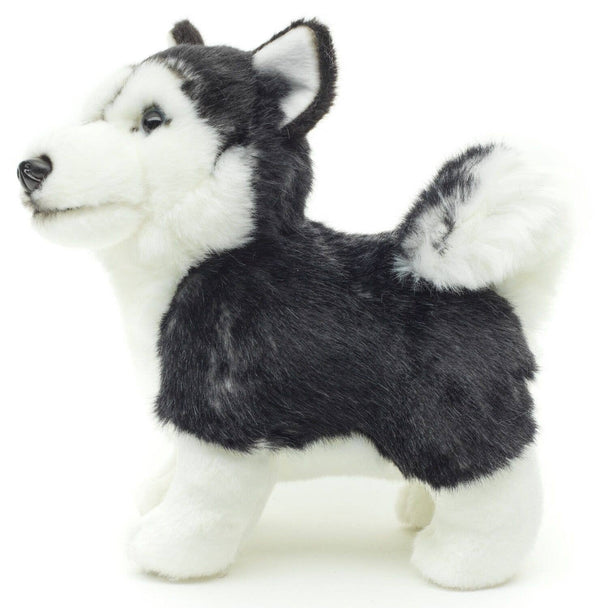 Peluche Chiot husky noir debout Uni Toys