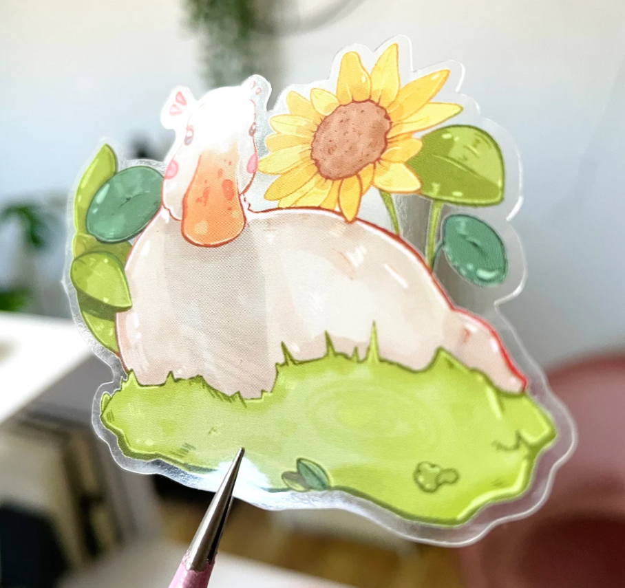 Lente Eend Sticker