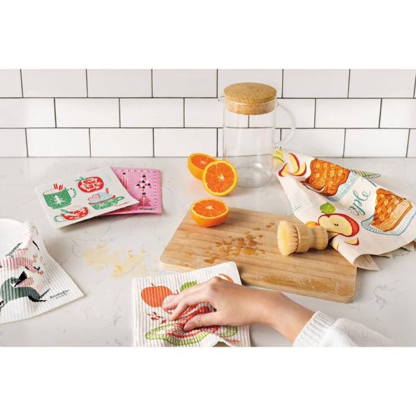 Set di 2 strofinacci a forma di torta di mele