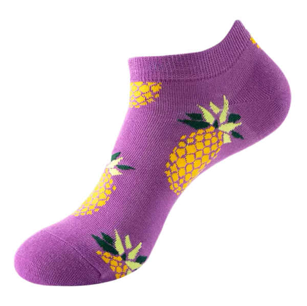 Meias curtas com estampado de ananás