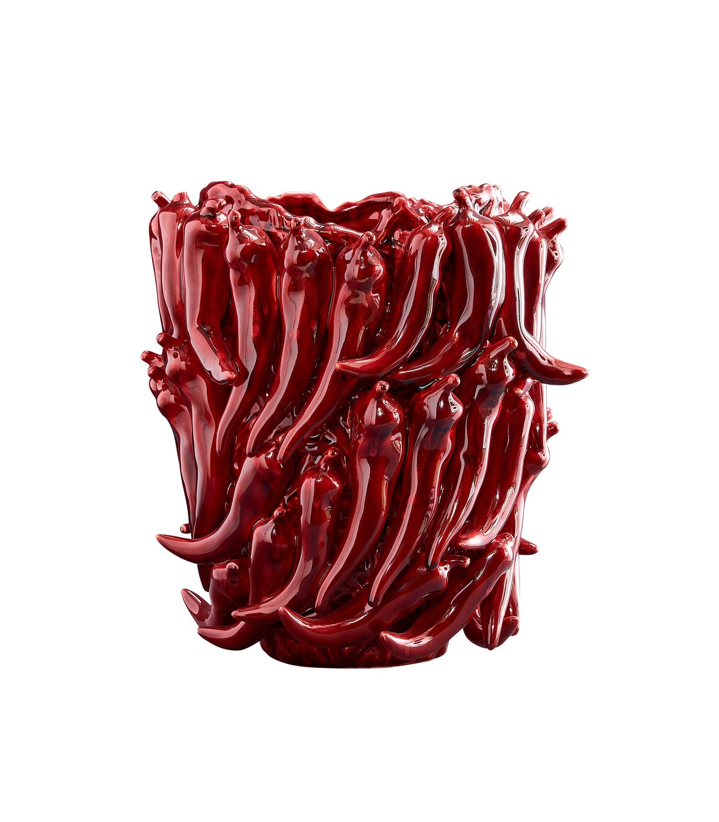 Jarrón de chile, color burdeos