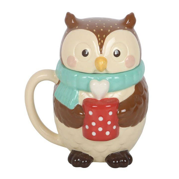 Mug avec couvercle Oliver le hibou