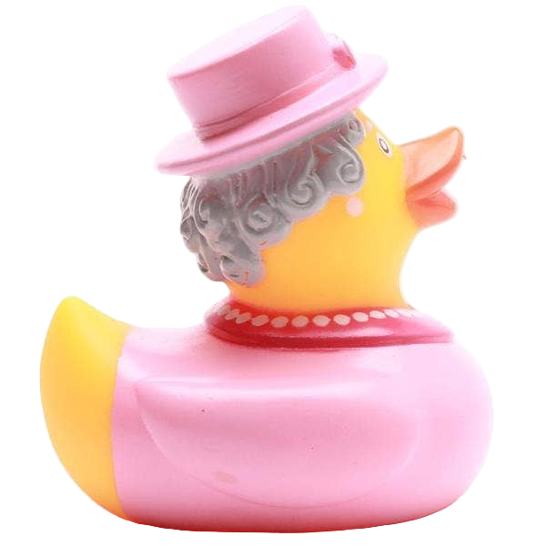 Pato de baño de la Reina Isabel II - rosa - patito de goma