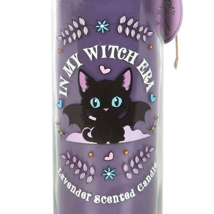 Of Mustaches & Wings Lavender Tube Candle Bat Cat