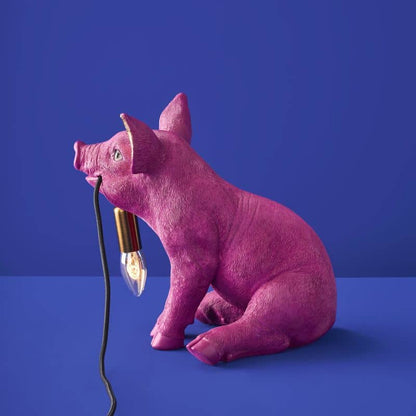 Lampe de table Cochon Rose