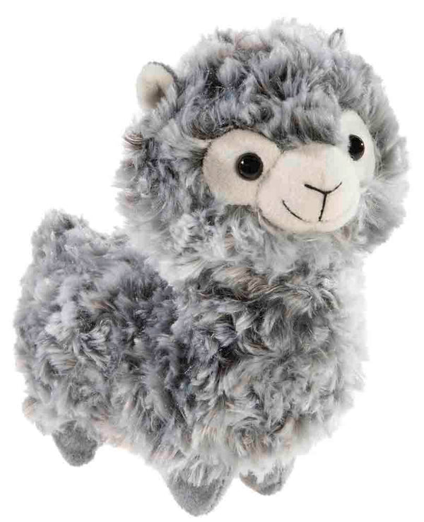 Peluche Llama gris rizada - 18 cm