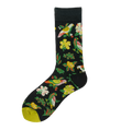 Calcetines de pájaros y flores exóticas