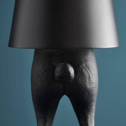 Lampada da tavolo a LED con coniglio nascosto, nera