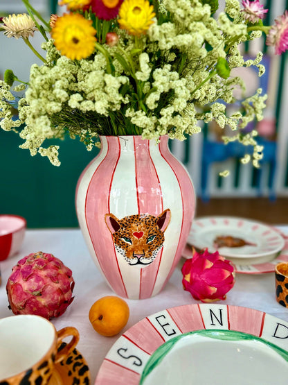 Grand vase léopard