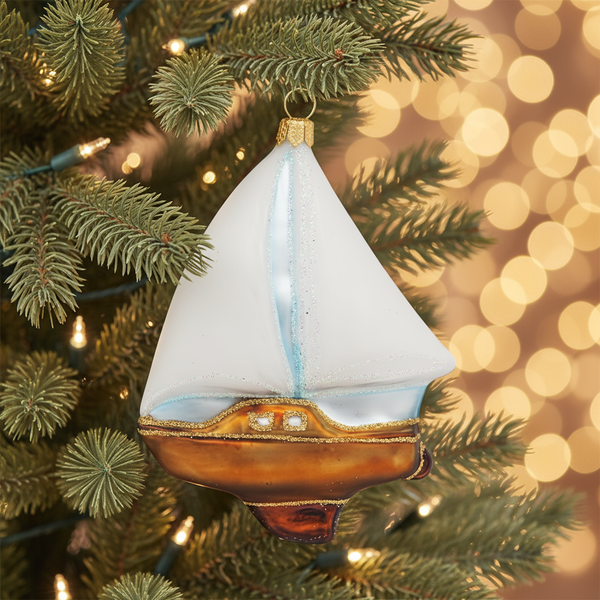 Boule de Noël Voilier