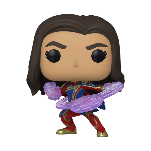 pop ms marvel in fighting stance glow 1251