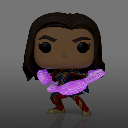 pop ms marvel in fighting stance glow 1251