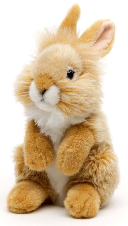 Peluche Lapin angora debout (beige) Uni Toys