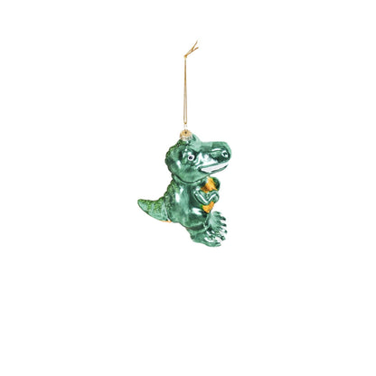 Adorno navideño de dinosaurio T-Rex