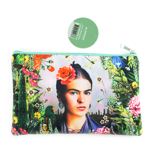 Pouch with Frida Kahlo pattern