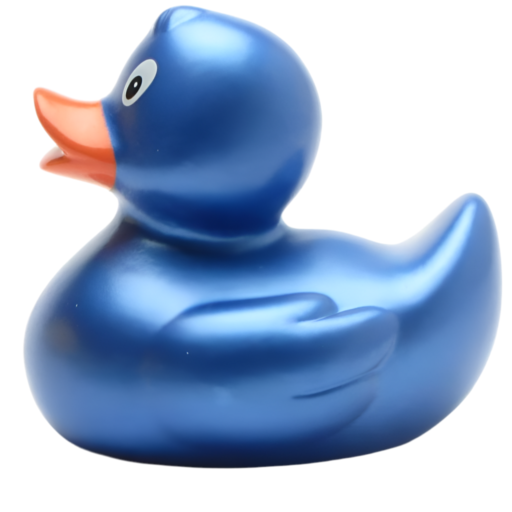 Pato azul metalizado