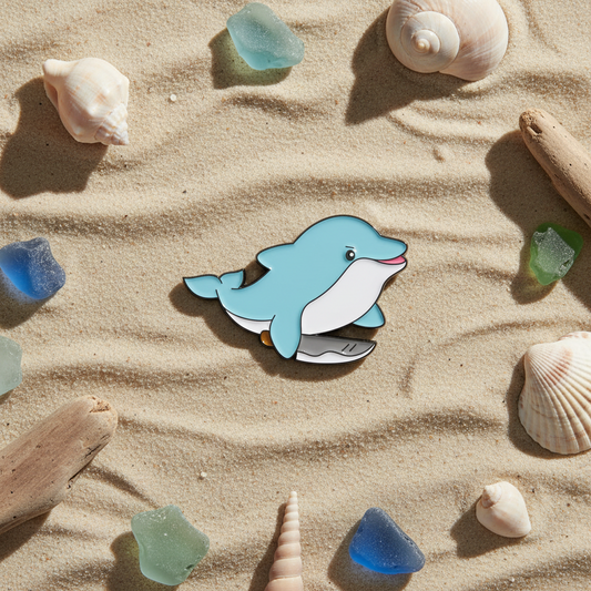Pin's Dauphin avec un Couteau