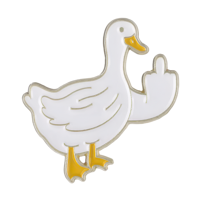 Pin de pato blanco Pato blanco apagado