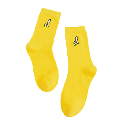 chaussettes banane brodee