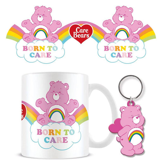 Juego de taza y llavero de Osos Cariñositos - Born to Care