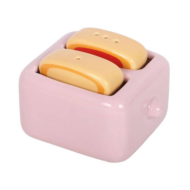 Salière et Poivrière Toasts Kawaii avec Support Grille-pain