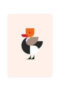 Carte Postale avec Canard Couronnant