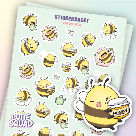 Flowery Bee | Sticker Sheet