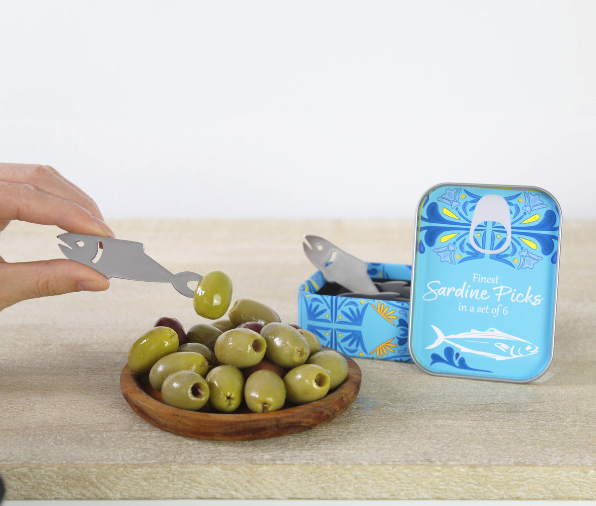 Palitos de aceitunas y sardinas (paquete de 6)