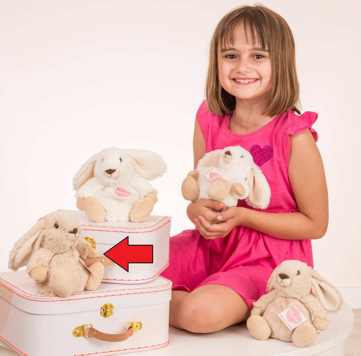 Peluche Lapin Polli Beige – 15 cm