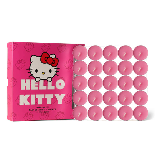 Velas de té rosas de Hello Kitty, paquete de 50, aroma Dream City