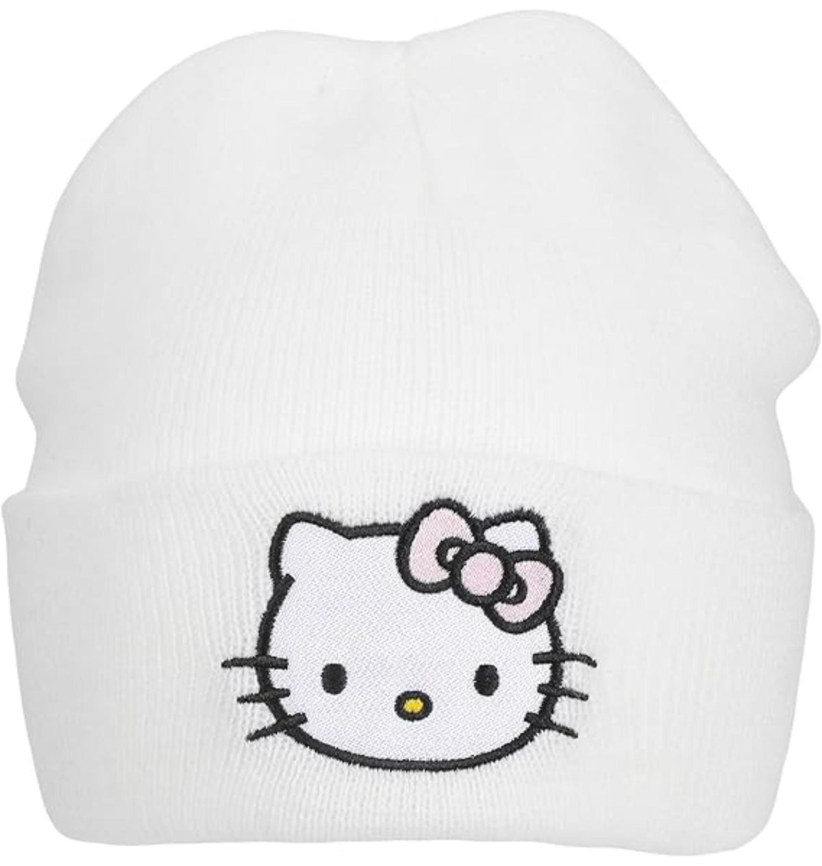 Bonnet blanc Hello Kitty avec logo