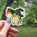 Tovenaar Kikker Sticker Vuurbal RPG
