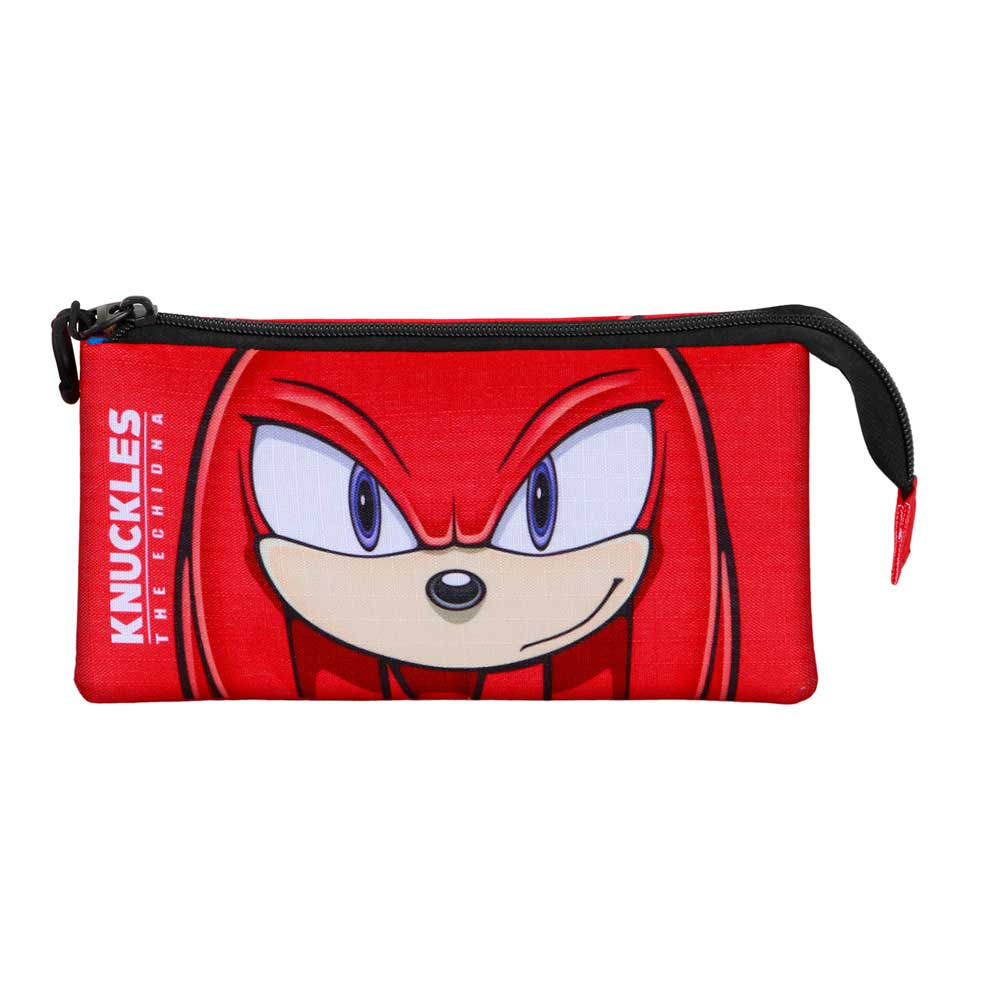 Estuche triple para lápices de SEGA Sonic the Hedgehog - Diseño de Knuckles