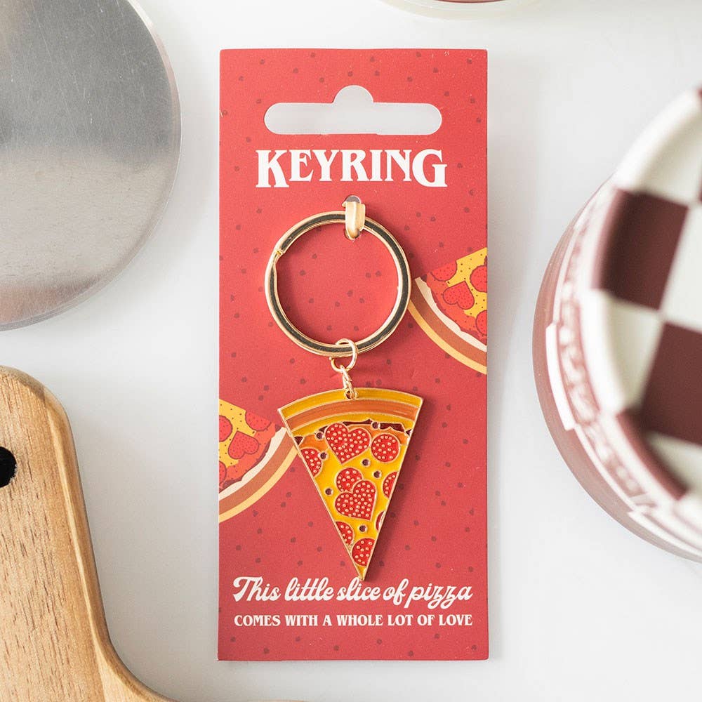Porta-chaves fatia de pizza