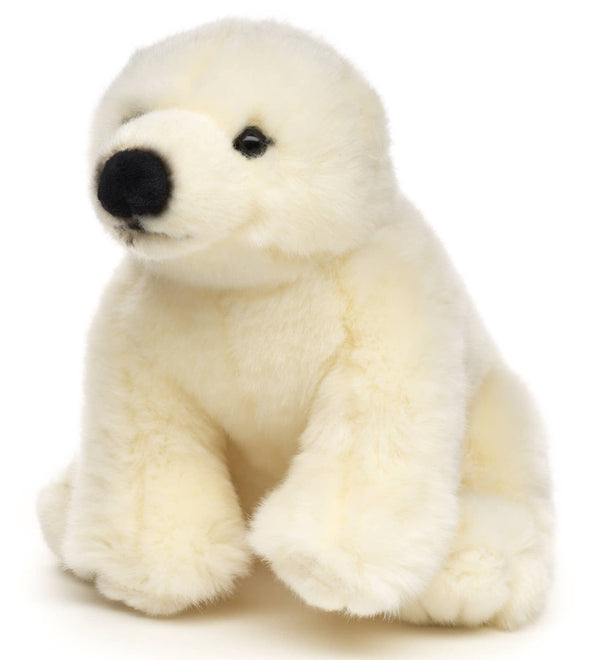 Ourson polaire, assis, 16 cm (hauteur), peluche Uni Toys