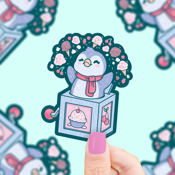 Autocollant Pingouin Glaces "Jack in the Box"