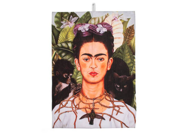 Torchon Frida Kahlo – Joli autoportrait peint