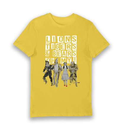 T-shirt adulte Le Magicien d'Oz Lions Tigers & Bears Oh My