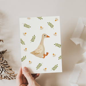 Tarjeta de felicitación de pato