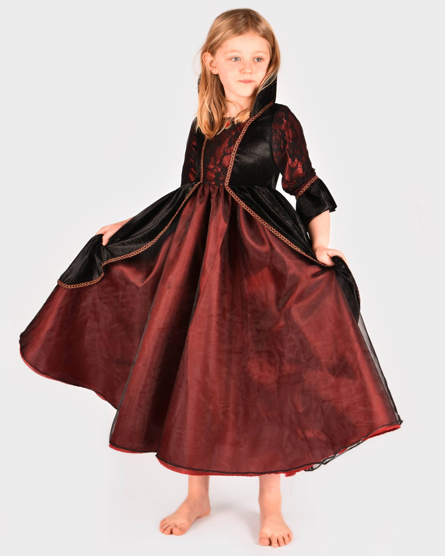 Robe Reine Vampire Deluxe 110-116 cm 4-6 ans