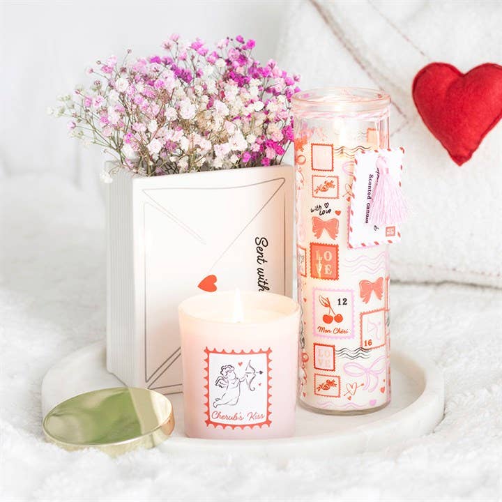 Passionberry Peach Cherub Kiss Valentine's Day Candle
