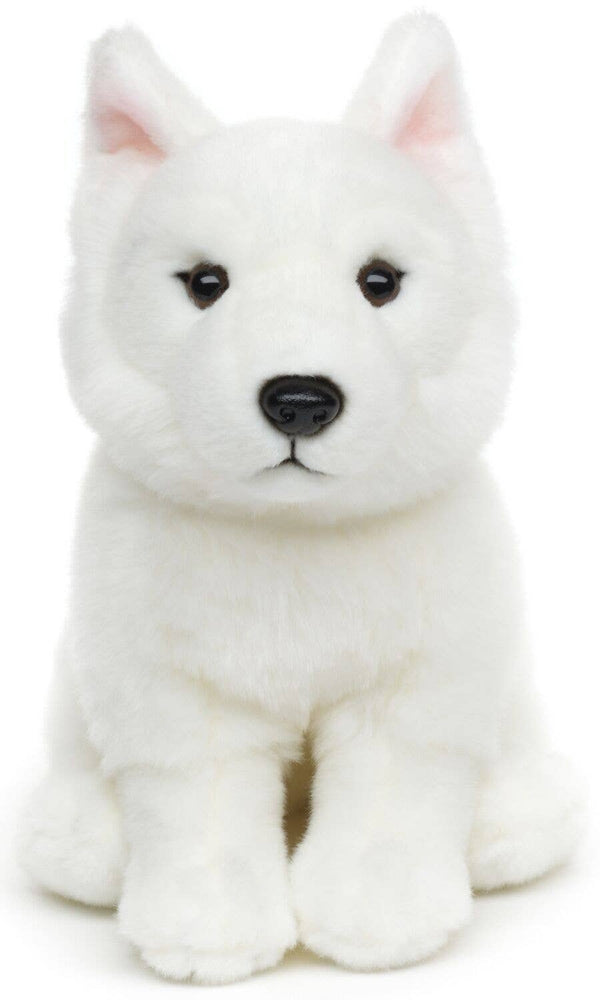 Chiot berger suisse blanc, sans laisse - jouet en peluche Uni Toys